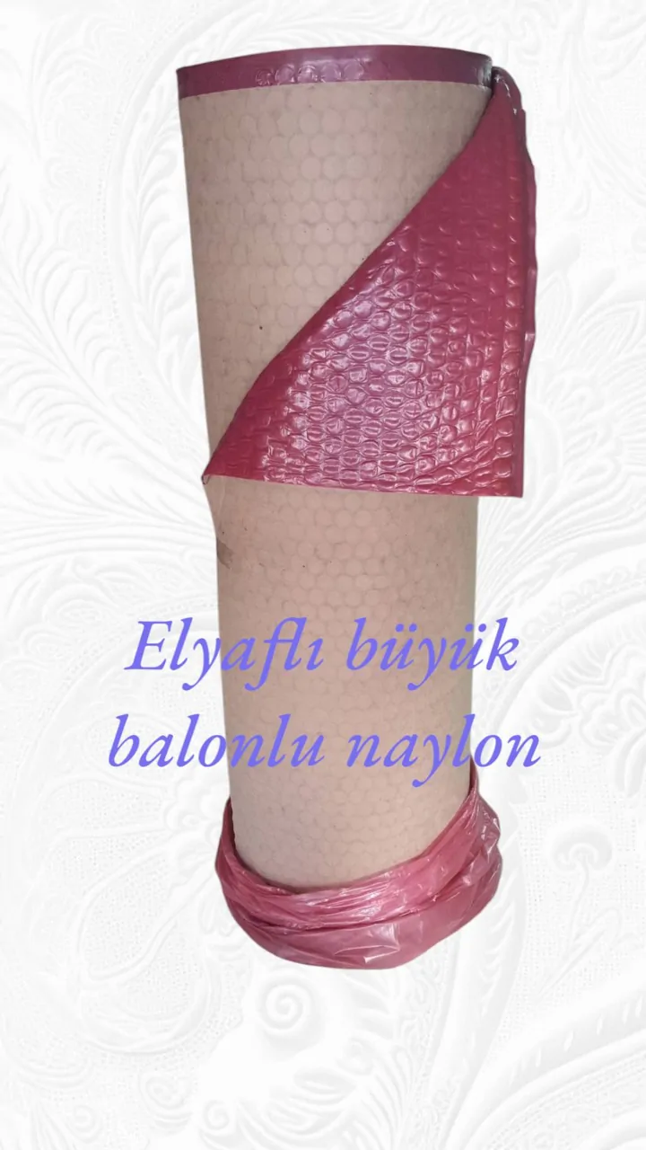 Elyaflı kırmızı büyük balonlu naylon – fotoğraf 1