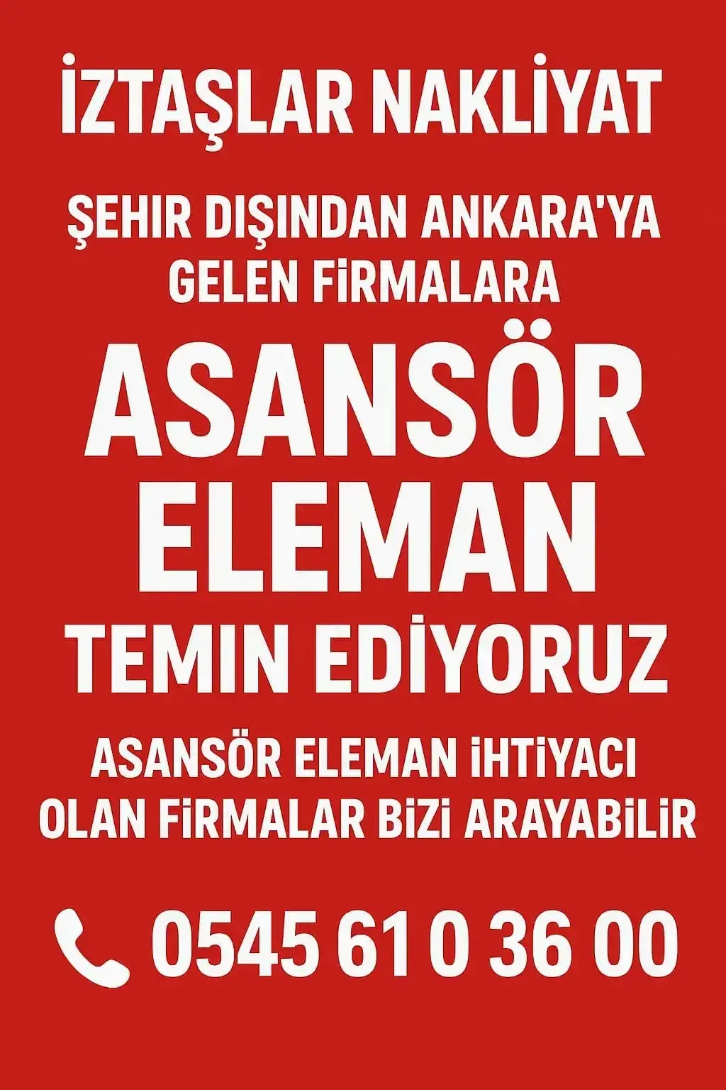 Ankara İztaşlar Evden Eve Nakliyat