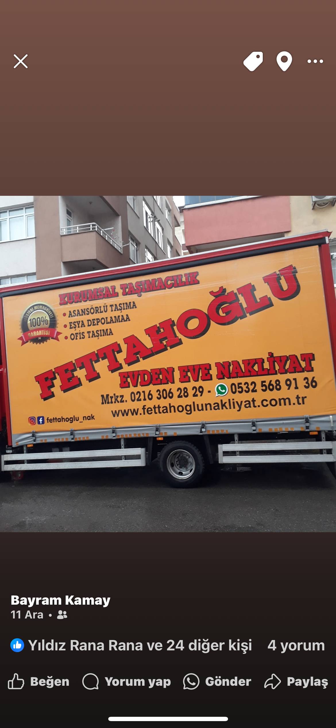 Fettahoğlu Nakliyat