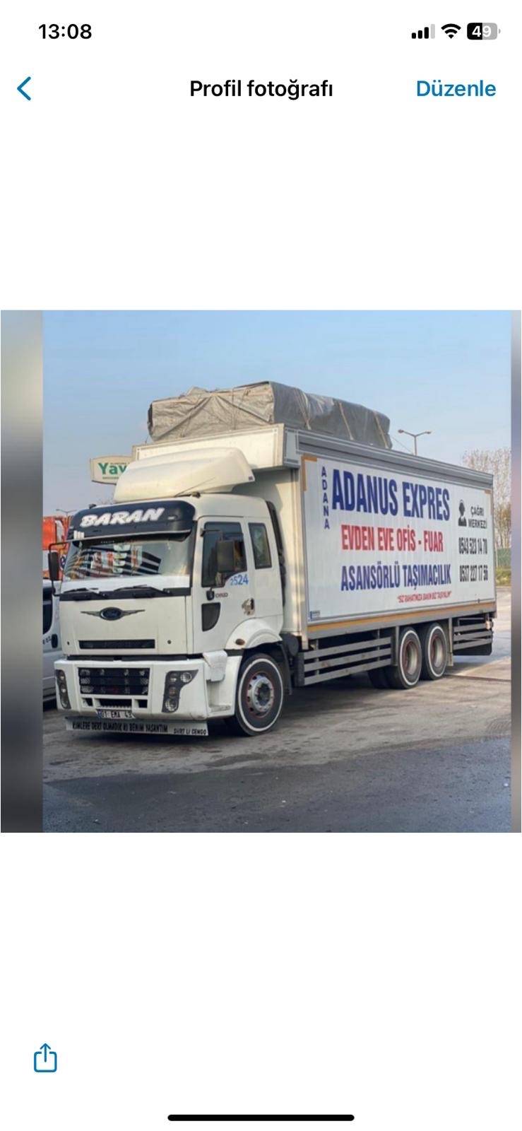 ADANA ADANUS NAKLİYAT  EVDEN EVE
