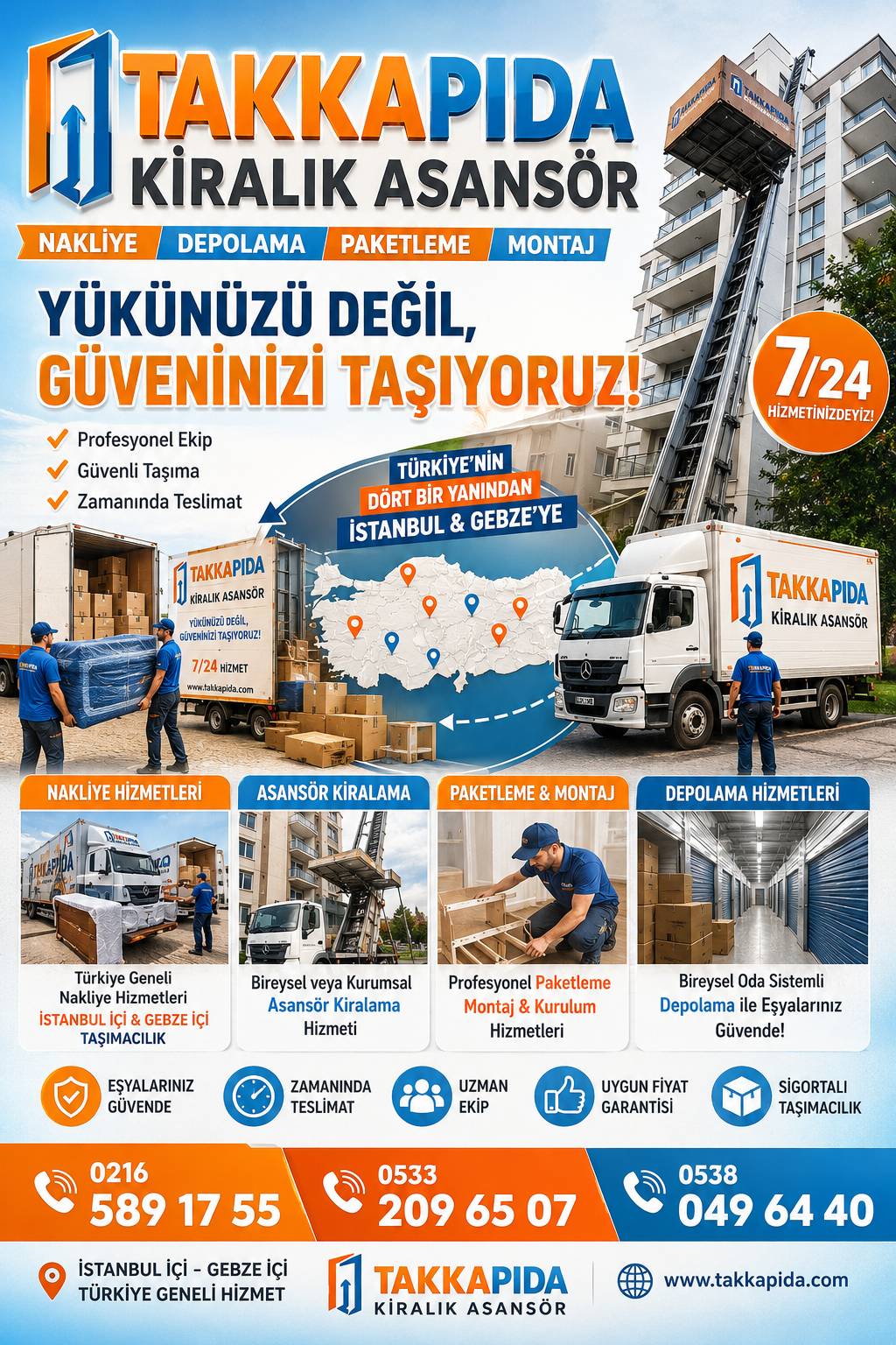 İst Anadolu Yakası ve Gebze Kiralık Asansör
