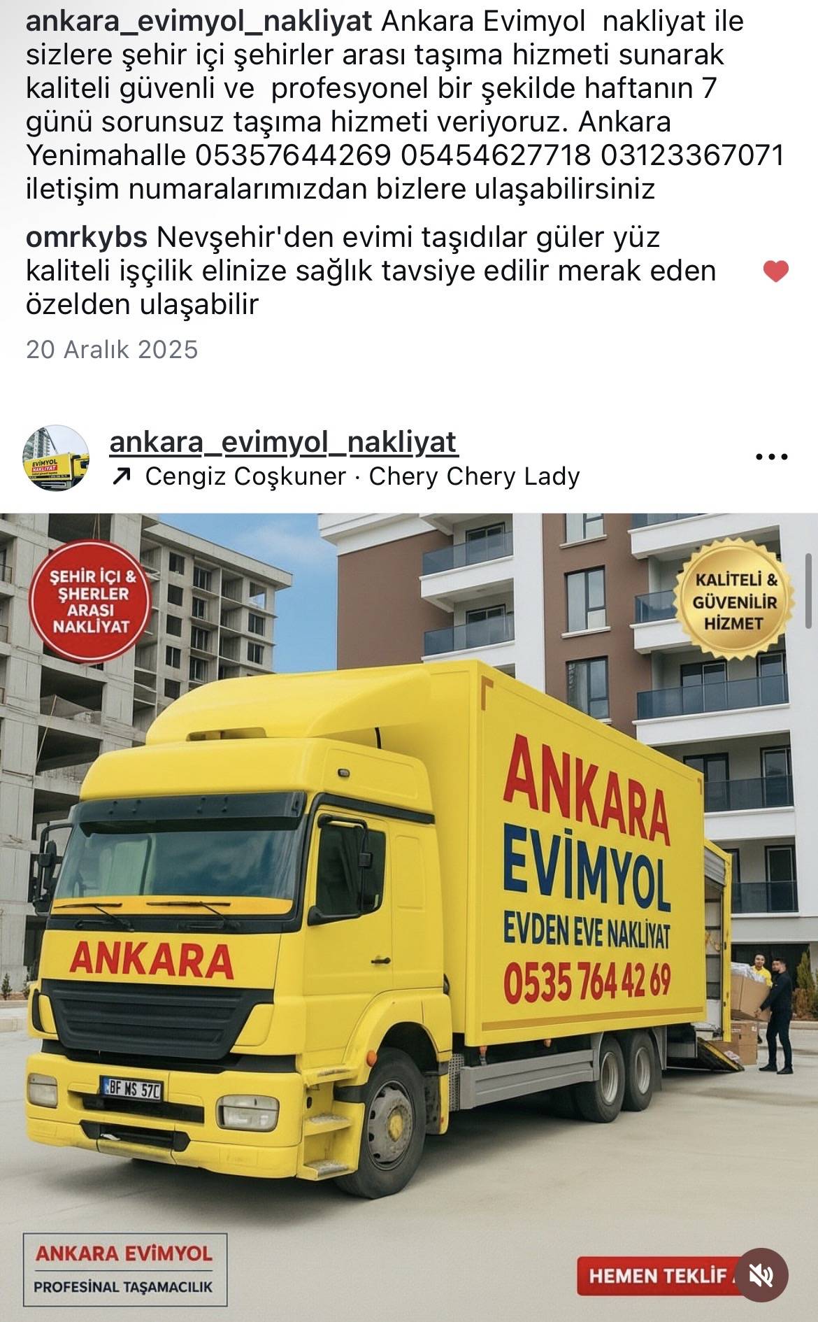 Evimyol Nakliyat
