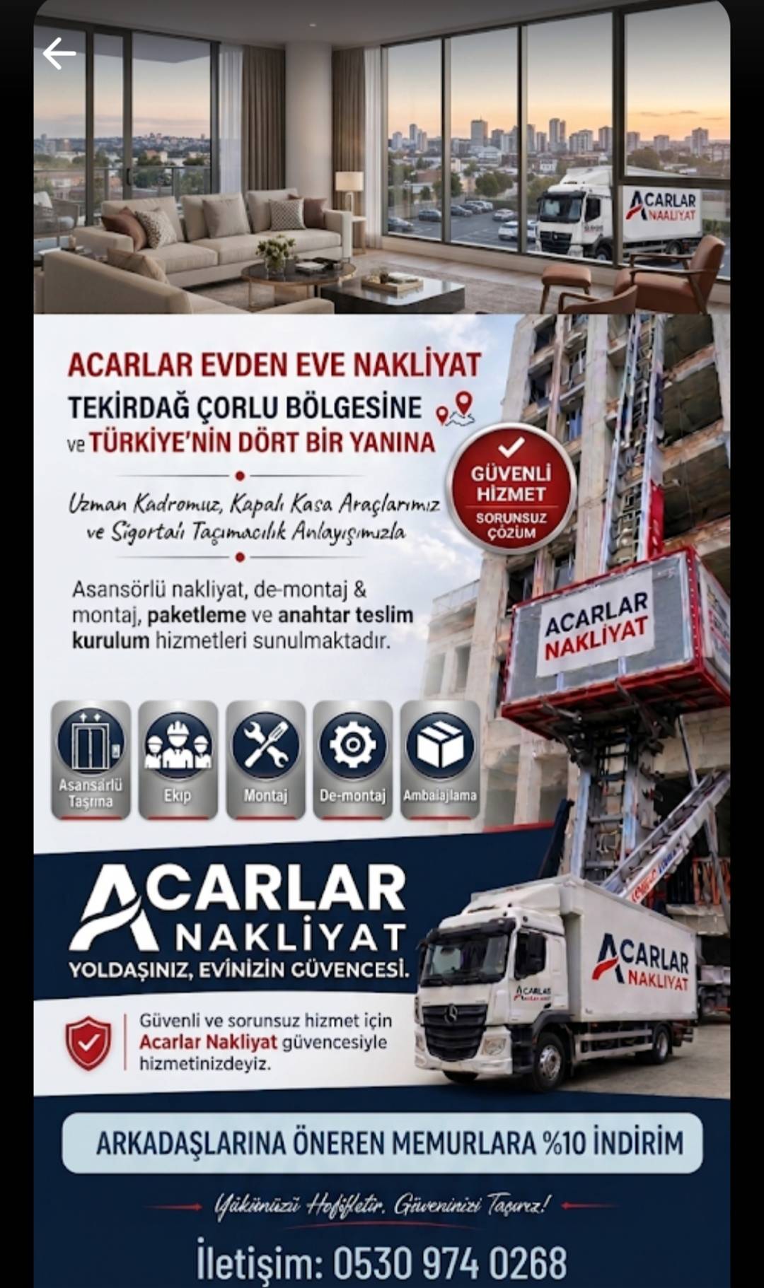 Öz Acarlar Evden Eve Nakliyat